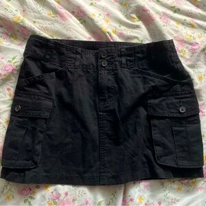 Brandy Melville Black Cargo Skirt
